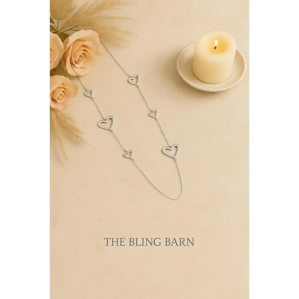 Forever Yours Heart Station Necklace